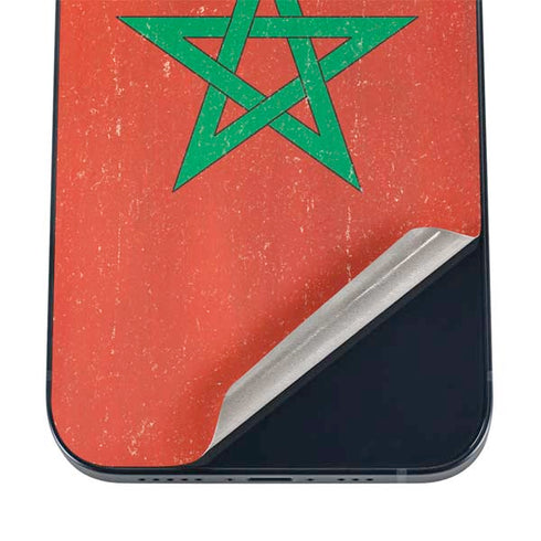 Morocco Flag Distressed iPhone 12 Skin